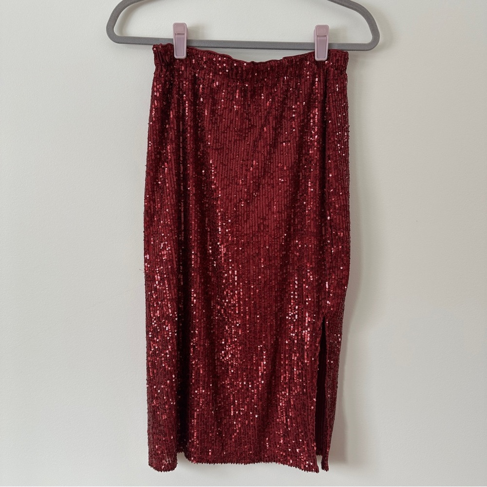 Vince Camino sequin midi skirt